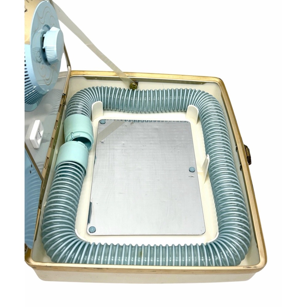 Vintage Sears Deluxe Kenmore Bonnet Portable Hair & Nail Dryer Baby Blue -Extras - Picture 7 of 16